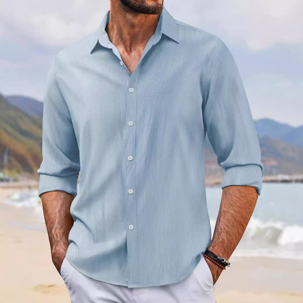 Lapel Long Sleeve Shirt OldMoney Style
