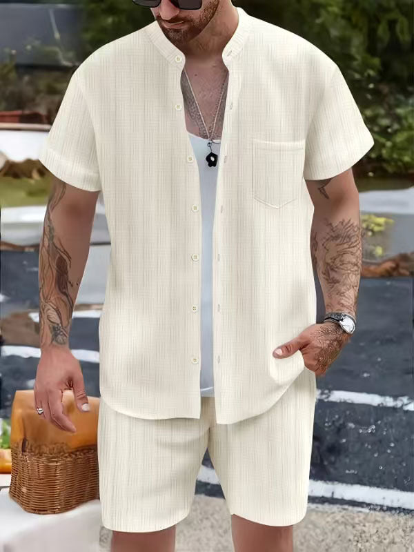 Henry Collar Pocket Summer Shirt